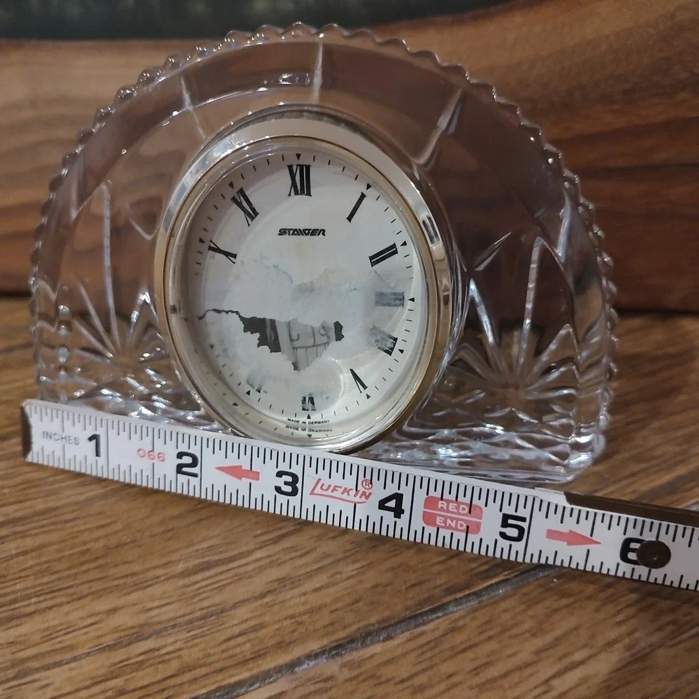 Vintage Staiger Mantle Clock Cut Crystal Germany Parts‎ Only